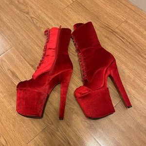 Hella Heels Velvet Babydolls w/ Protectors